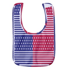 American Flag Patriot Red White Baby Bib by Celenk