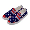 Patriotic american usa design red Women s Canvas Slip Ons View2