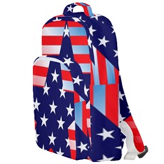 Patriotic American Usa Design Red Double Compartment Backpack by Celenk