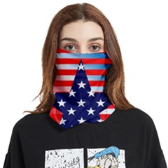 Patriotic American Usa Design Red Face Covering Bandana (two Sides) by Celenk