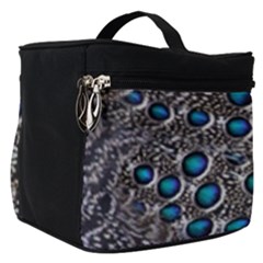 Peacock Pattern Close Up Plumage Make Up Travel Bag (small) by Celenk