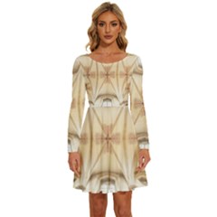 Wells Cathedral Well Cathedral Long Sleeve Wide Neck Velvet Dress