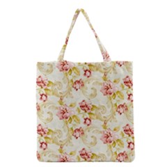 Background Pattern Flower Spring Grocery Tote Bag by Celenk