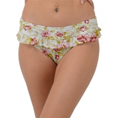 Background Pattern Flower Spring Frill Bikini Bottoms