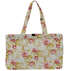 Background Pattern Flower Spring Canvas Work Bag