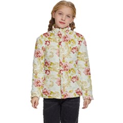Background Pattern Flower Spring Kids  Puffer Bubble Jacket Coat