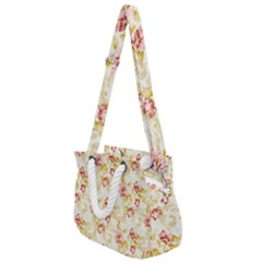 Background Pattern Flower Spring Rope Handles Shoulder Strap Bag