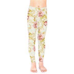 Background Pattern Flower Spring Kids  Leggings