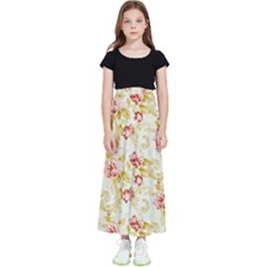 Background Pattern Flower Spring Kids  Flared Maxi Skirt