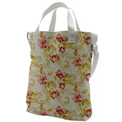 Background Pattern Flower Spring Canvas Messenger Bag