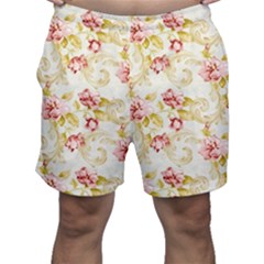Background Pattern Flower Spring Men s Shorts by Celenk