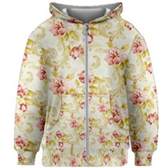 Background Pattern Flower Spring Kids  Zipper Hoodie Without Drawstring by Celenk