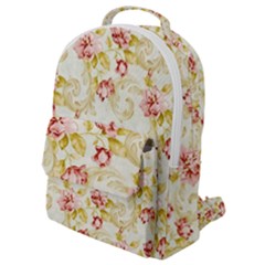 Background Pattern Flower Spring Flap Pocket Backpack (Small)