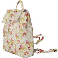 Background Pattern Flower Spring Buckle Everyday Backpack