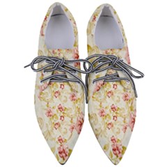 Background Pattern Flower Spring Pointed Oxford Shoes