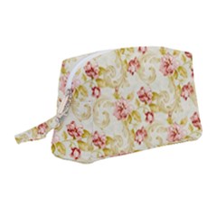Background Pattern Flower Spring Wristlet Pouch Bag (Medium)