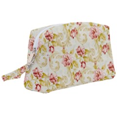 Background Pattern Flower Spring Wristlet Pouch Bag (Large)
