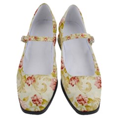 Background Pattern Flower Spring Women s Mary Jane Shoes