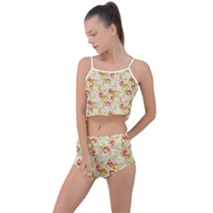 Background Pattern Flower Spring Summer Cropped Co-Ord Set