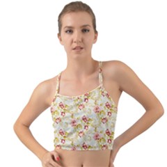 Background Pattern Flower Spring Mini Tank Bikini Top by Celenk