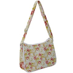 Background Pattern Flower Spring Zip Up Shoulder Bag