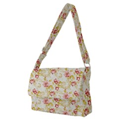 Background Pattern Flower Spring Full Print Messenger Bag (M)