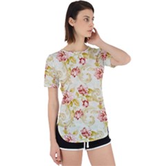 Background Pattern Flower Spring Perpetual Short Sleeve T-Shirt