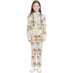 Background Pattern Flower Spring Kids  Tracksuit by Celenk