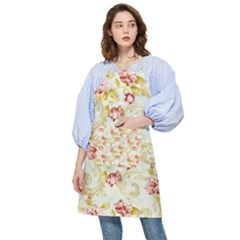 Background Pattern Flower Spring Pocket Apron