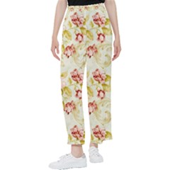 Background Pattern Flower Spring Women s Pants 