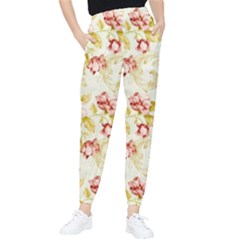 Background Pattern Flower Spring Women s Tapered Pants