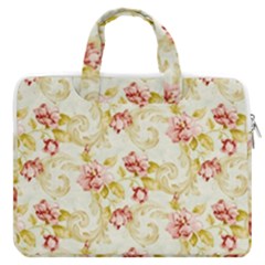 Background Pattern Flower Spring MacBook Pro 13  Double Pocket Laptop Bag