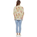 Background Pattern Flower Spring Women s Quarter Sleeve Pocket Shirt View4