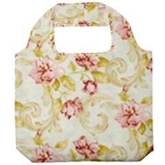 Background Pattern Flower Spring Foldable Grocery Recycle Bag