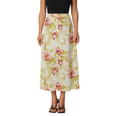 Background Pattern Flower Spring Classic Midi Chiffon Skirt