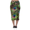 Peacock Feathers Color Plumage Midi Pencil Skirt View2
