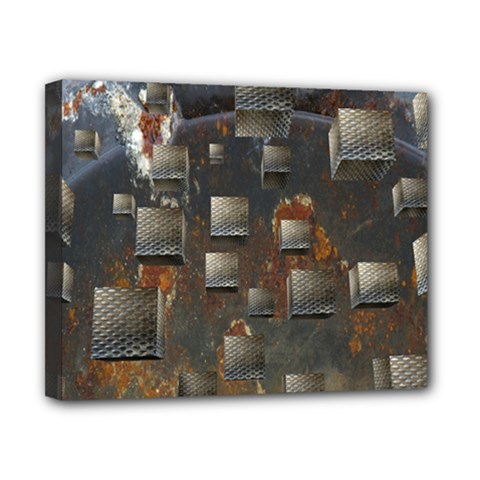 Background Metal Pattern Texture Canvas 10  X 8  (stretched) by Celenk