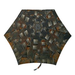 Background Metal Pattern Texture Mini Folding Umbrellas by Celenk