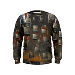 Background Metal Pattern Texture Kids  Sweatshirt by Celenk