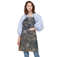 Background Metal Pattern Texture Pocket Apron by Celenk