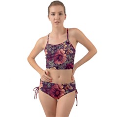 Flowers Pattern Mini Tank Bikini Set