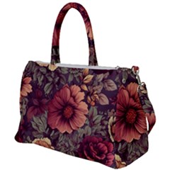 Flowers Pattern Duffel Travel Bag by Simbadda