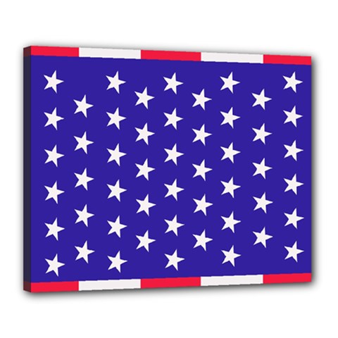 Usa Independence Day July Background Canvas 20  X 16  (stretched) by Vaneshop