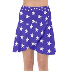 Usa Independence Day July Background Wrap Front Skirt by Vaneshop