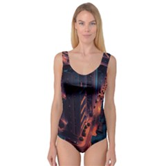 Abstract Landscape Landmark Town City Cityscape Princess Tank Leotard 