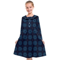 Floral Pattern Geometric Pattern Kids  Midi Sailor Dress