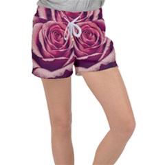 Beautiful Beauty Flower Bloom Women s Velour Lounge Shorts