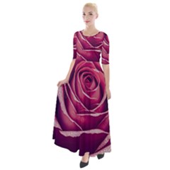 Beautiful Beauty Flower Bloom Half Sleeves Maxi Dress by Vaneshop