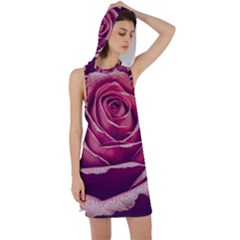 Beautiful Beauty Flower Bloom Racer Back Hoodie Dress