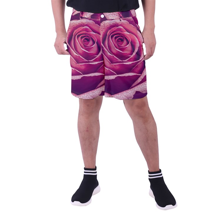 Beautiful Beauty Flower Bloom Men s Pocket Shorts